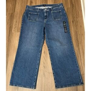 NWT J Crew High Rise Full Length Wide Leg Jeans Size 35 All Day Stretch Capsule